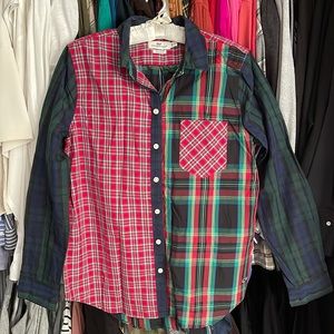 NWOT Vineyard Vines holiday mixed plaid relaxed shirt